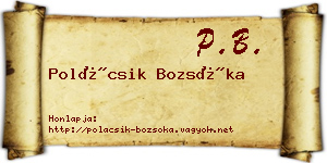 Polácsik Bozsóka névjegykártya